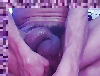 Squirt anal open hole as pis and cum