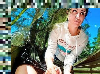 Outdoor POV Handjob in Hammock