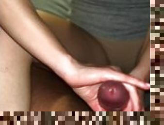 ejaculation-sur-le-corps, branlette, massage, couple, esclave, double, salope, belle, italien, fétiche