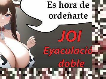 Spanish JOI hentai, cum 2 times. Es hora de ordenarte.