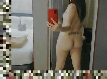 Horny hot sexy Asian girl nude show pussy ass tits masturbate 6