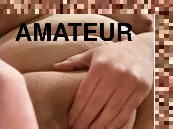 gros-nichons, masturbation, orgasme, giclée, amateur, jouet, solo