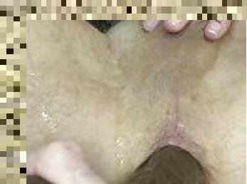 Hard dildo fucking.  Extreme close up.  10”