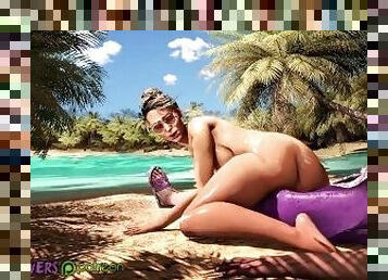 cul, gros-nichons, énorme-bite, plage, pute, chevauchement, 3d, seins, bout-a-bout, cow-girl