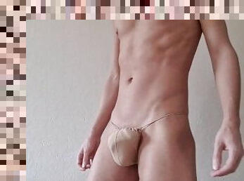 Underwear strip show. Showing my new underwear, swimwear and buttplug fetishwear
