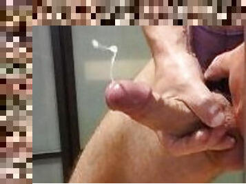 énorme, masturbation, amateur, ejaculation-sur-le-corps, énorme-bite, hardcore, branlette, culotte, ejaculation, sperme