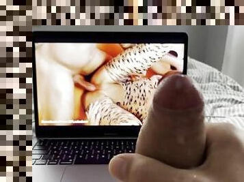 masturbation, amateur, ejaculation-sur-le-corps, célébrité, secousses, ejaculation, solo