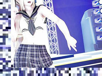 MMD Giga - CH4NGE Petite Teen Marie Rose Sexy Hot Dance Uncensored Hentai