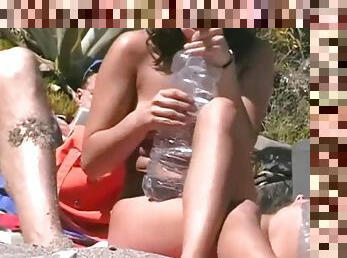 Beach nudist babes exposed by hidden cam