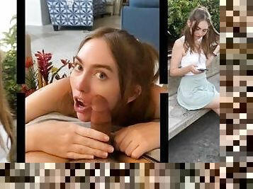 TATE Method: Youtuber Picks Up Cute, Blue Eyes, Teen Stranger in PUBLIC and She Blows Him!