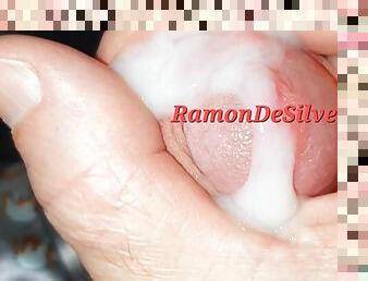 Master Ramon donates hot milk, mouth on slave!