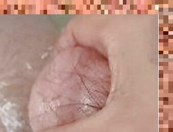 baignade, poilue, masturbation, public, amateur, secousses, douche, attrapée, solo, bite