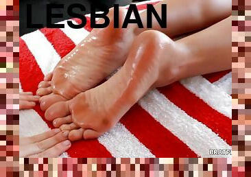 lesbienne, ados, massage, pieds, fétiche
