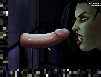 What a Legend! - Glory Hole Busty Horny Monster Girl Orc Teen Sucks Stranger&#039;s Big Cock And Swallows Cum In Prison - #12