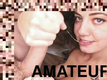 amatør, blowjob, deepthroat, skitten, massiv