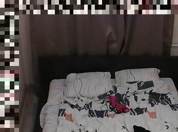 Filmed my girl enjoying a steamy vibrator buzz in her bed