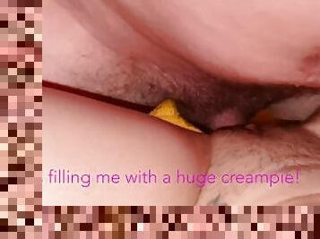 fru, amatör, milf, creampie, bedragen