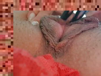 cul, gros-nichons, clito, masturbation, orgasme, chatte-pussy, amateur, jouet, maison, point-de-vue