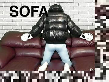 onani, sperm, sofa, fetish, solo, læder