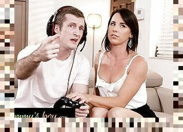 MOMMY'S BOY - Lonely Stepmom Riley Jacobs Interrupts Stepson's Gaming Sesh To Get Drilled Doggystyle