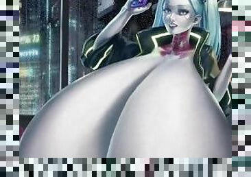 Rebecca cyberpunk breast expansion