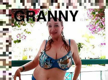 Hot Big Tits Granny Marias Garden Grove: From Flowers to Bikini and Nudes