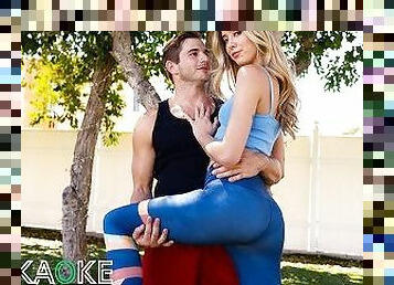 Jerkaoke – Tight Teen Haley Reed Gets Her Pussy Filled By The Yoga Instructor