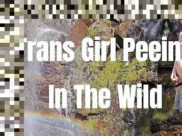 Cute Trans Girl Peeing While Camping Compilation