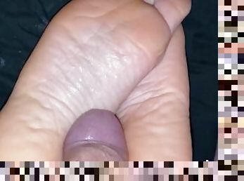 gigantisk, masturbation, cumshot, milf, samling, fötter, sprut, knullande, footrunk