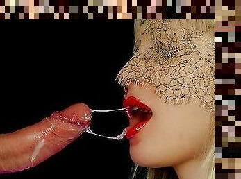 svær, amatør, blowjob, cumshot, cum, blond, våt, erting