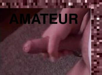 masturbation, amateur, énorme-bite, gay, branlette, secousses, solo, boules, blanc, bite