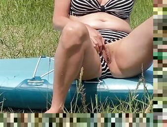 kencing, umum, amatir, jenis-pornografi-milf, ibu, pantai, ibu-mother, seorang-diri