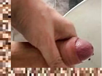 Break at work, cum in a public toilet 4K