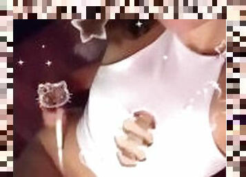 Latina teen ass worship - showing her holes off (Homemade video)
