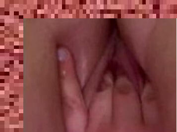 orgasme, umum, vagina-pussy, muncrat, jenis-pornografi-milf, ibu, gemuk, permainan-jari, sperma, teransang