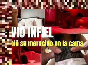 NOVIO INFIEL--- le doy su merecido en la cama y una pequeña sorpresa en el CONDON