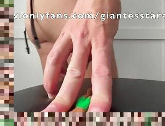 Giantess buttcrushes Shrunken Friend Tiny Trailer