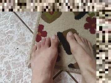 Close up video of Feet fetish