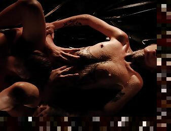 Full erotic nude fantasy grants thin woman the ultimate sex thrills