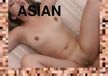 Super hot Asian bitch sixty nines and fucks real hard