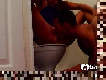 Lusty Girlfriend Gets Fucked On The Toilet