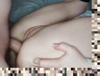 Close-up of a hard cock expanding my ass! Home video