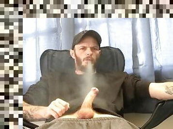 Big dick and good weed + cumshot ( smoke and stroke )