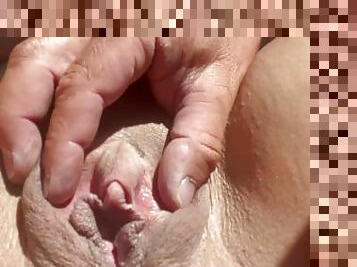 klit, fisse-pussy, amatør, moden, skønheder, milf, par, fingering, barberet