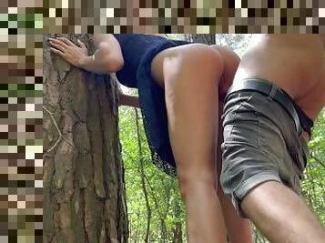 cul, levrette, en-plein-air, public, babes, fellation, culotte, ejaculation, blonde, forêt