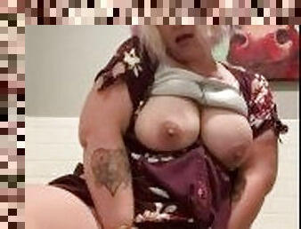 public, amateur, milf, maman, horny, mère, solo