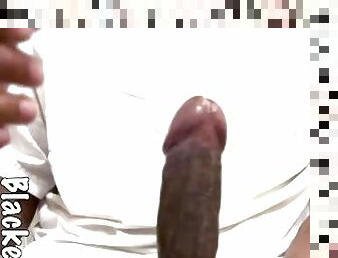 BBC Sloppy Ear Licking ASMR Jerking Off Big Black Cock - Blacked Cum Diaries - BLACKED RAW