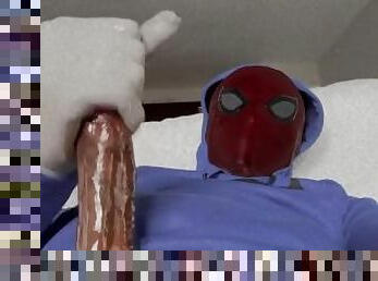 Dirty Talking Spidey Wanking And Cumming