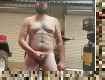 Daddy works in the shop naked sometimes