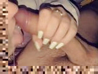 Handjob and cumming in her Mouth